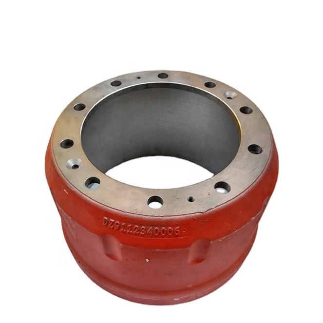 SHACMAN vörubíll aftan bremsudrommur DZ9112340006 Heavy Duty stál undirvagnshlutar